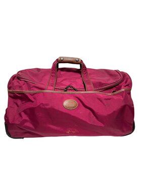Longchamp Burgundy Travel Duffle Bag Roller Bag